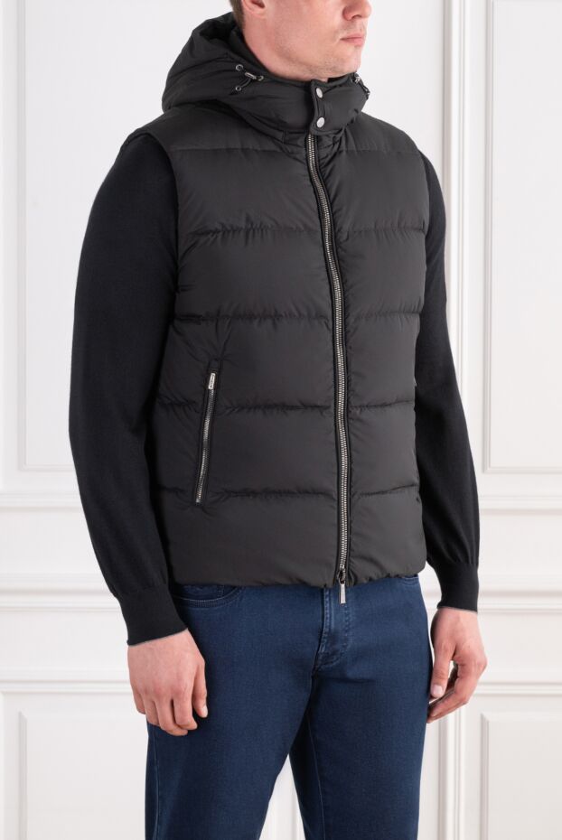 Moorer insulated down vest with a voluminous removable hood 197392 - photo 3