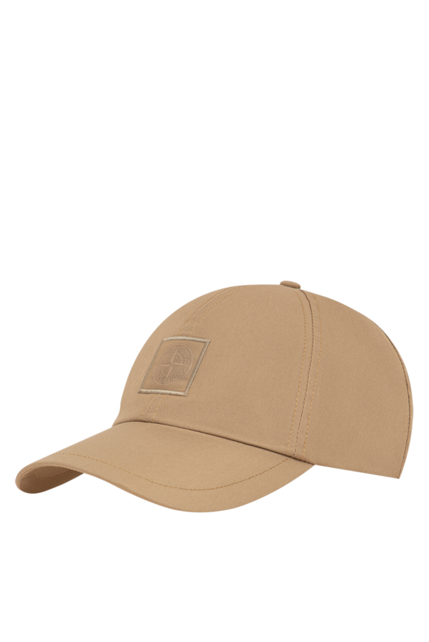 Stone Island monochrome six-panel baseball cap with a textured compass patch in sand color 197402 - photo 3