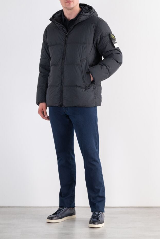 Stone Island black voluminous down jacket with a crinkled texture 197408 - photo 2