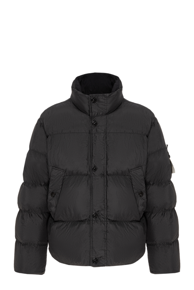 Stone Island black voluminous down jacket with a high stand-up collar 197410 - photo 1