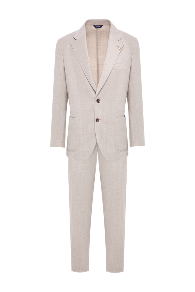 Tombolini beige wool two-piece suit with patch pockets 197425 - photo 1