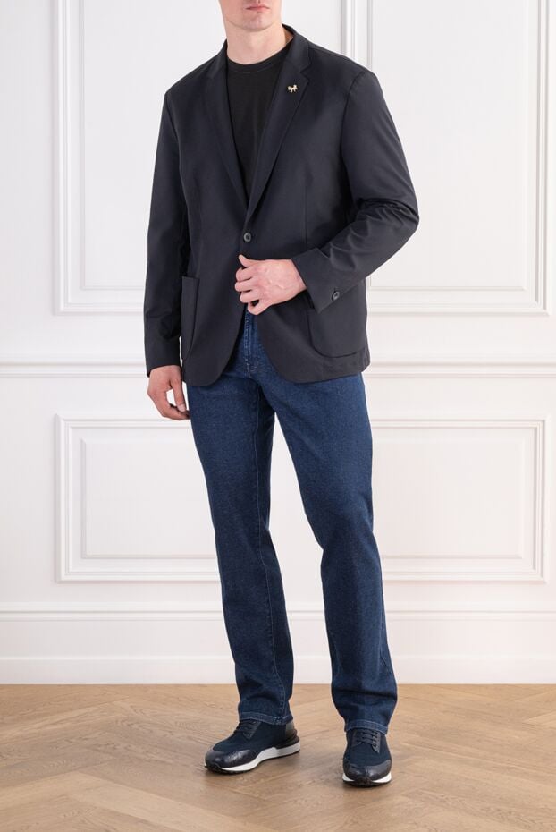 Tombolini black single-breasted straight-cut jacket with patch pockets 197426 - photo 2