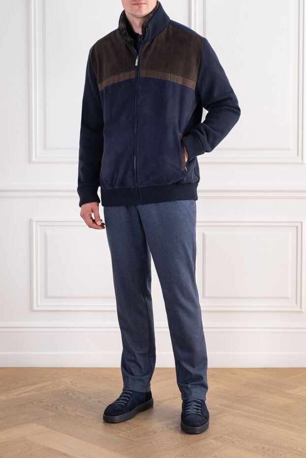 Zilli a cashmere bomber jacket with suede and crocodile leather details. 197452 - photo 2