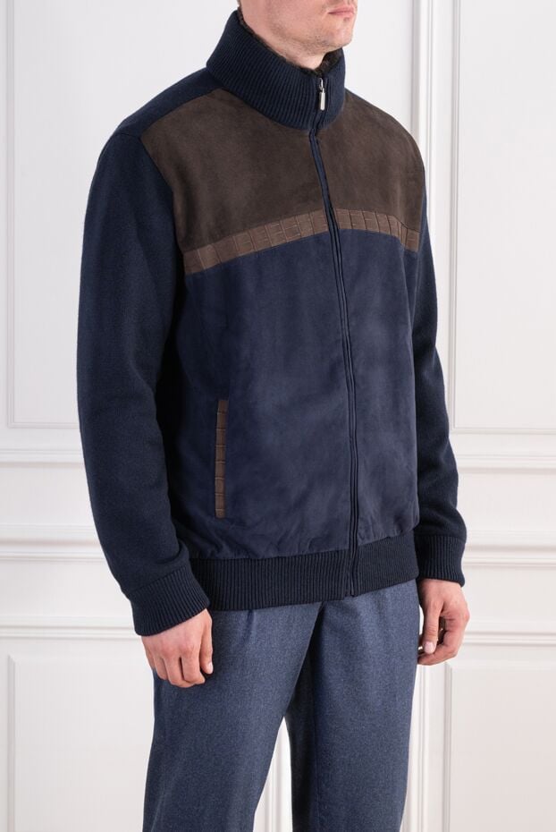 Zilli a cashmere bomber jacket with suede and crocodile leather details. 197452 - photo 3
