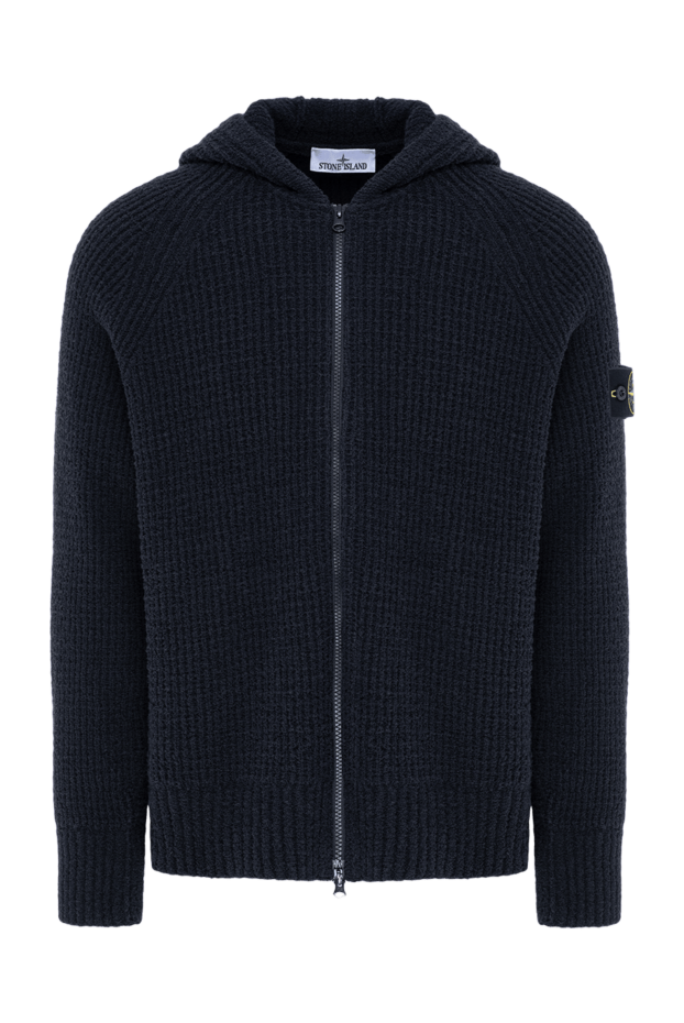 Stone Island ribbed knit cardigan with a zip-up hood 197466 - photo 1
