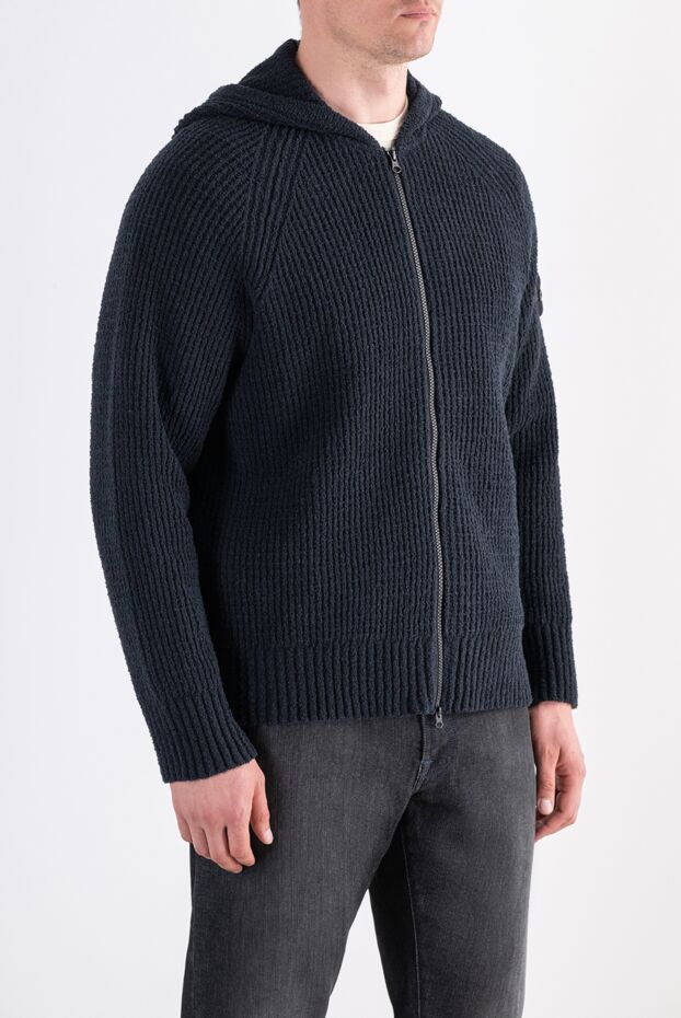 Stone Island ribbed knit cardigan with a zip-up hood 197466 - photo 3