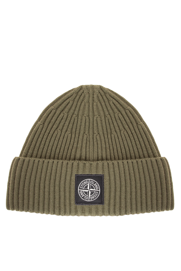 Stone Island a wool beanie hat in a noble shade of light khaki with a wide elastic cuff 197475 - photo 1
