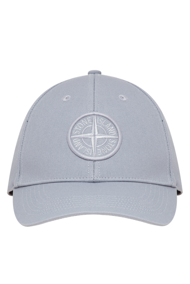 Stone Island cotton six-panel baseball cap with a large round logo in a steel tone 197477 - photo 1