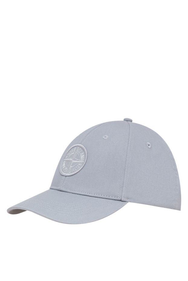 Stone Island cotton six-panel baseball cap with a large round logo in a steel tone 197477 - photo 3