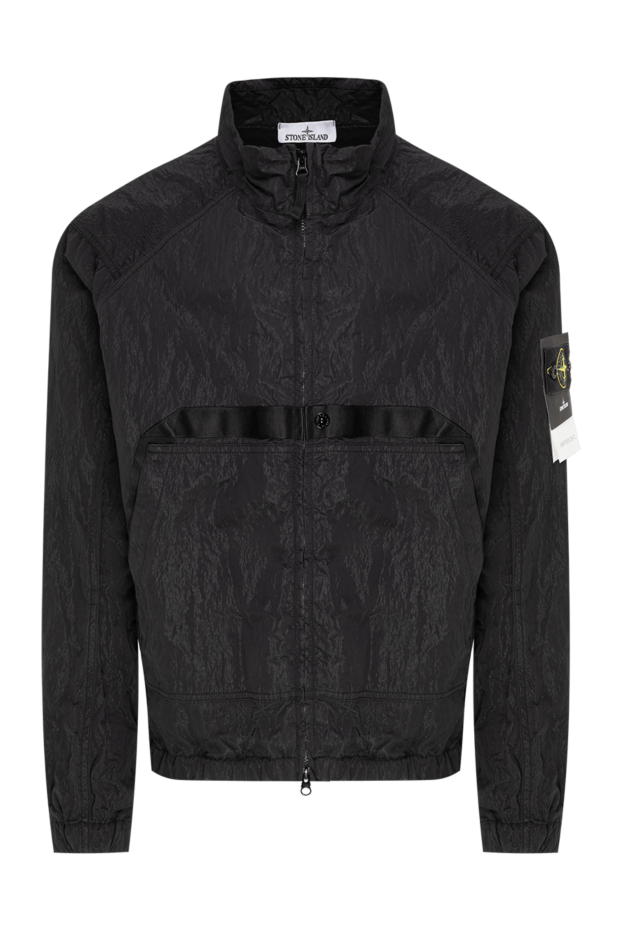 Stone Island black lightweight windbreaker with a branded patch on the sleeve 197479 - photo 1