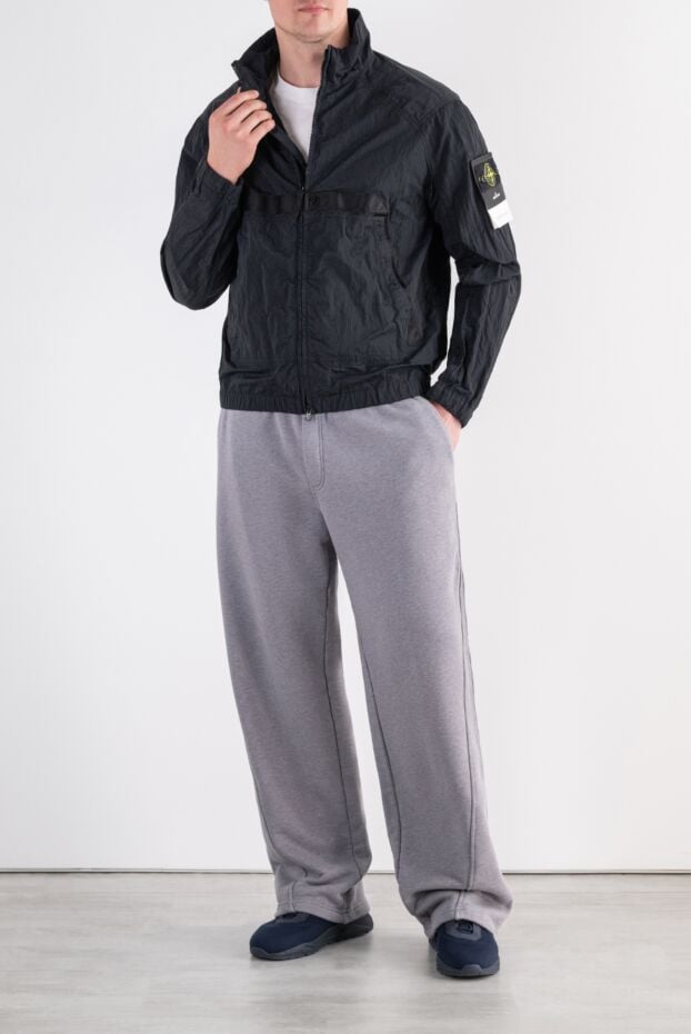 Stone Island black lightweight windbreaker with a branded patch on the sleeve 197479 - photo 2