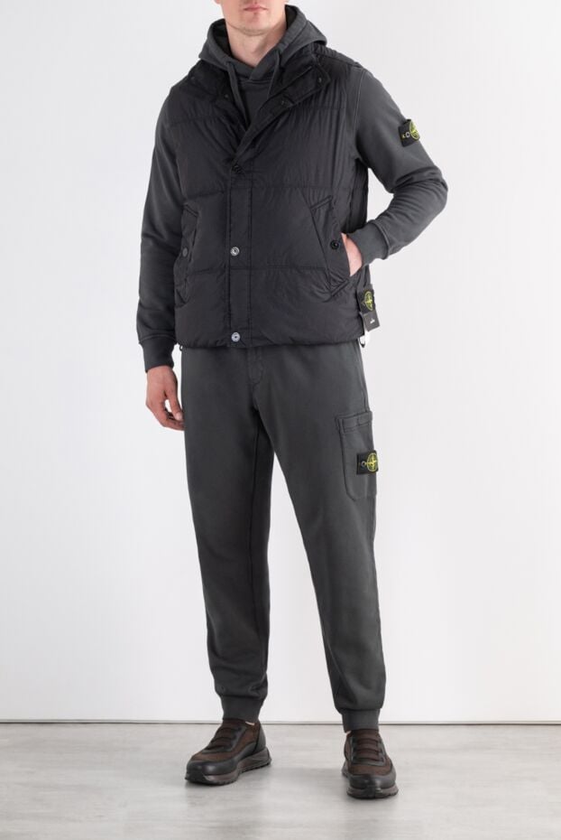 Stone Island a voluminous down vest with a crinkled texture 197481 - photo 2