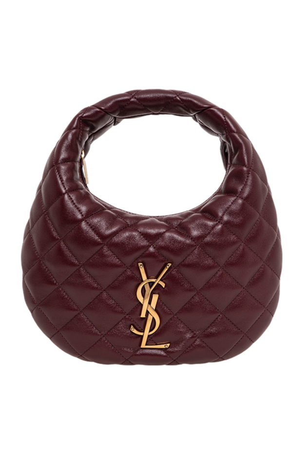 Saint Laurent icare women's burgundy mini quilted nappa leather hobo bag 197490 - photo 1