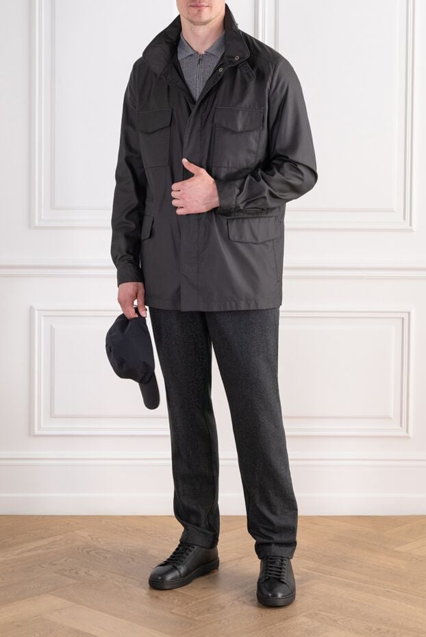 Loro Piana demi-season waterproof jacket with patch pockets and a hidden drawstring 197503 - photo 2