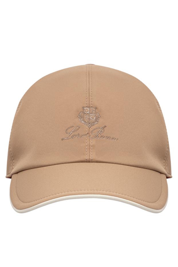 Loro Piana men's camel microfiber baseball cap with contrast piping 197510 - photo 1