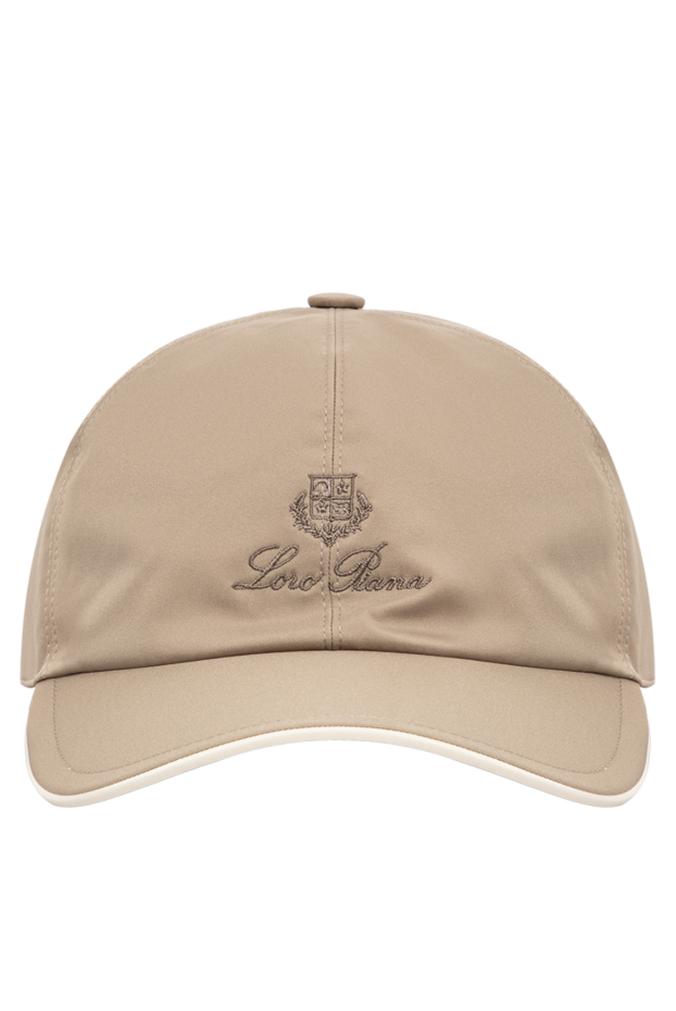 Loro Piana men's beige microfiber baseball cap with contrast piping 197511 - photo 1