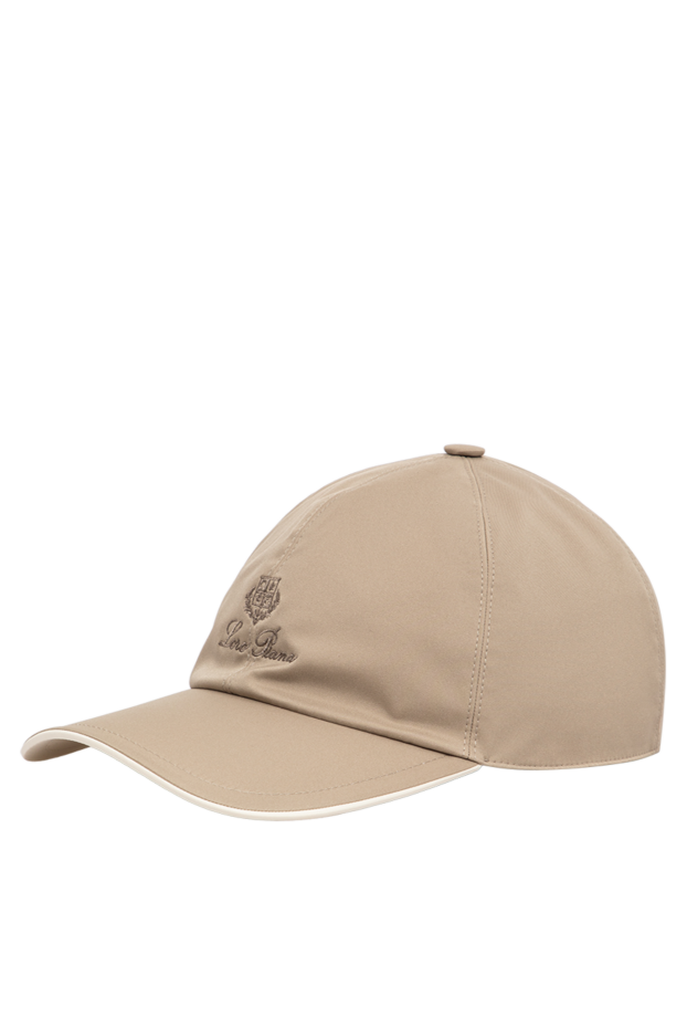 Loro Piana men's beige microfiber baseball cap with contrast piping 197511 - photo 3