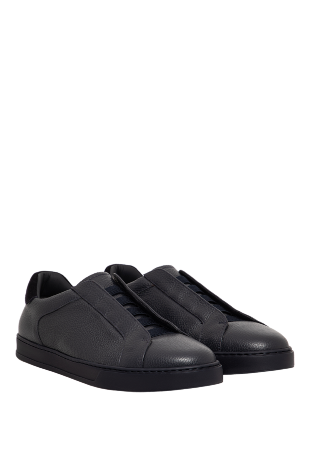 Doucal`s winter grainy slip-on sneakers with natural fur insulation 197554 - photo 3