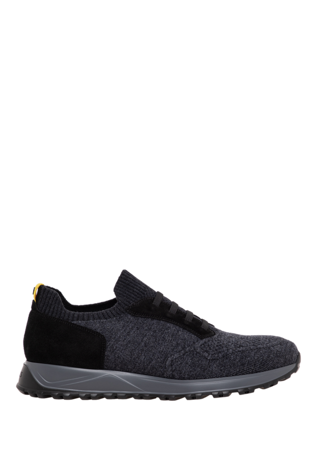 Doucal`s textile sneakers made of wool fabric with a suede heel 197557 - photo 1