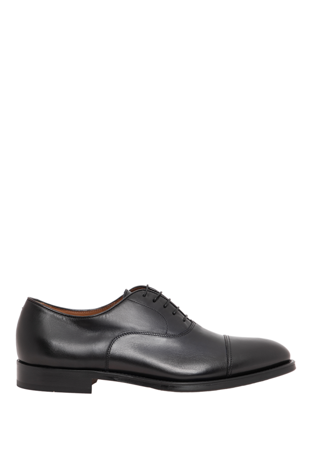Doucal`s black oxford shoes made of smooth polished leather with a leather sole 197558 - photo 1