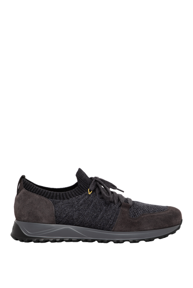 Doucal`s men's knit sneakers with suede details and a flexible sole 197569 - photo 1