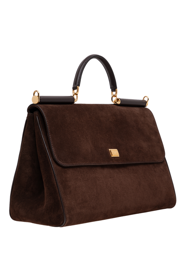 Dolce & Gabbana my sicily bag in premium suede with brown leather trim 197643 - photo 3