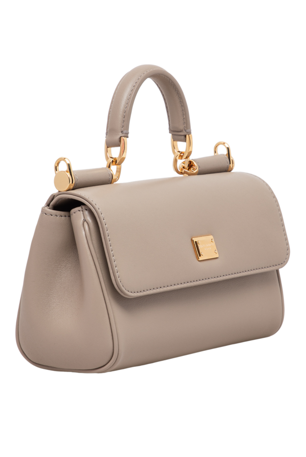 Dolce & Gabbana my sicily beige leather bag with a rigid top handle 197644 - photo 3