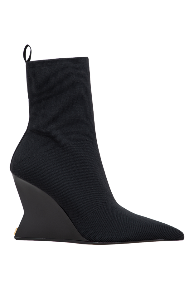 Balmain black knit ankle boots with a shaped wedge heel 197647 - photo 1
