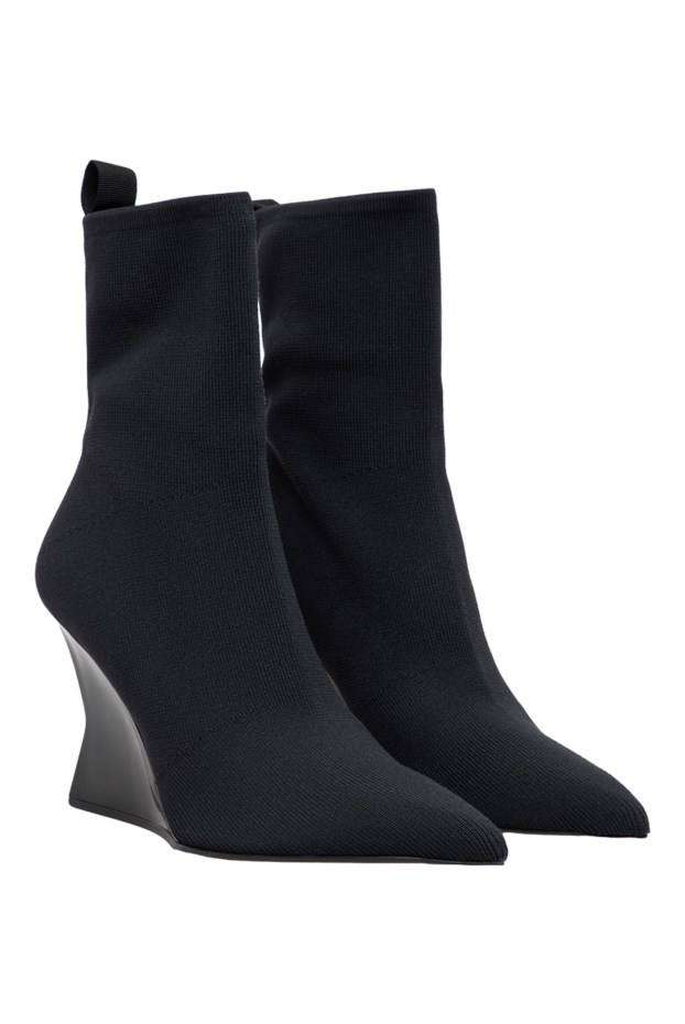 Balmain black knit ankle boots with a shaped wedge heel 197647 - photo 3