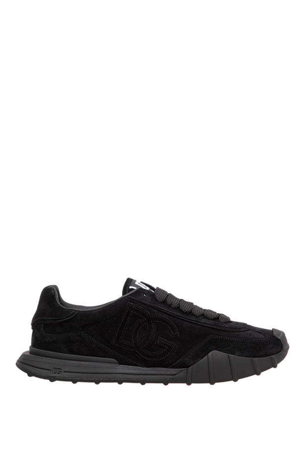 Dolce & Gabbana dg athletic black suede 3d monogram sneakers 197656 - photo 1