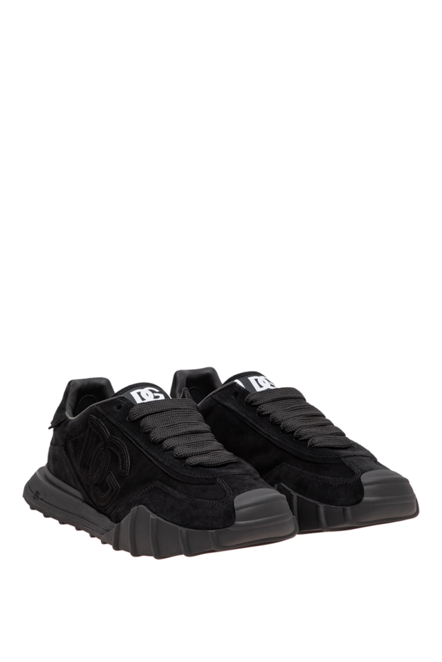 Dolce & Gabbana dg athletic black suede 3d monogram sneakers 197656 - photo 3