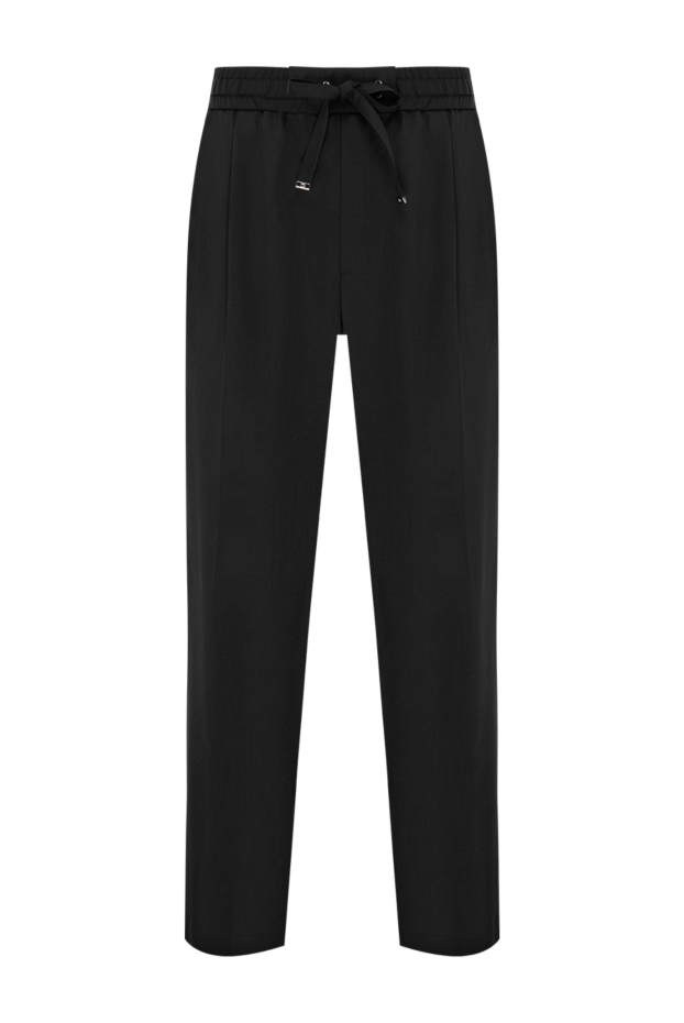Dolce & Gabbana black trousers made of fine wool with an elastic waistband and drawstring 197661 - photo 1