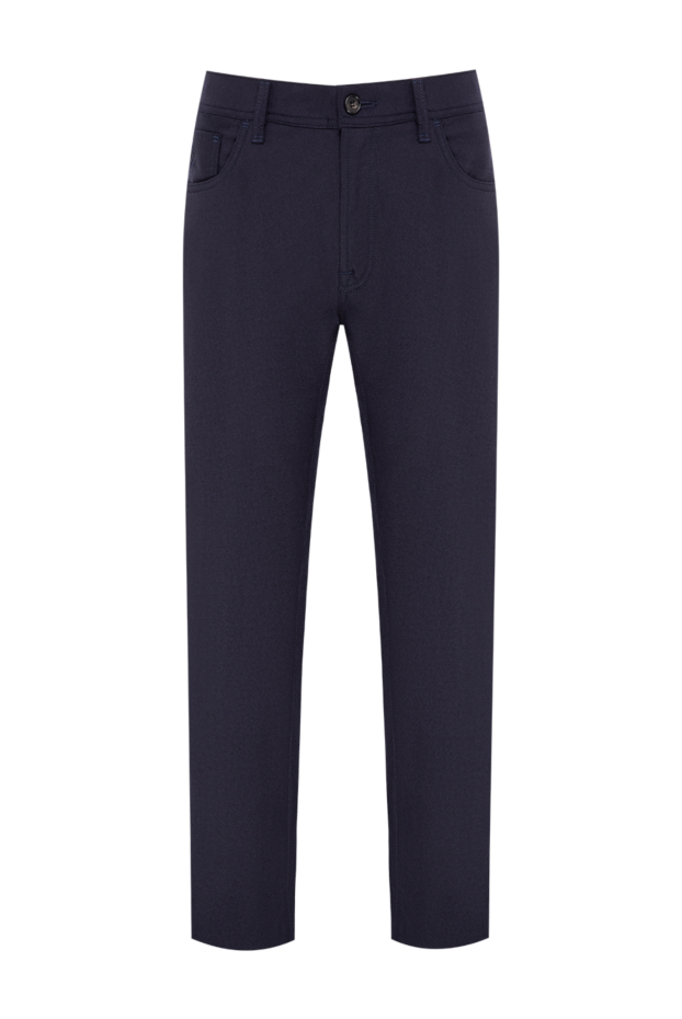 Scissor Scriptor navy blue five-pocket wool and cashmere trousers 197676 - photo 1