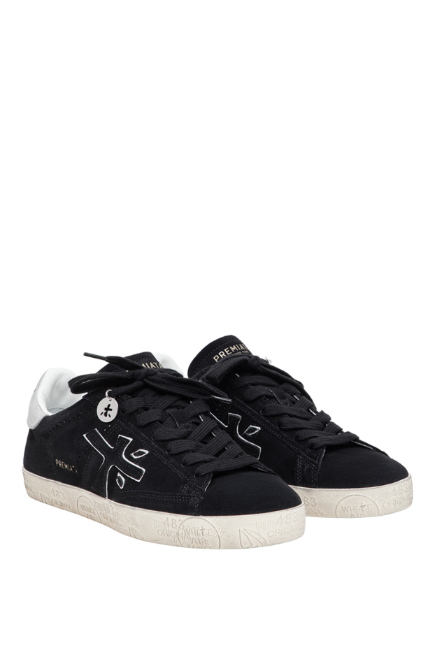 Premiata stevend 8487 suede sneakers with contrasting logo and signature prints 197723 - photo 3