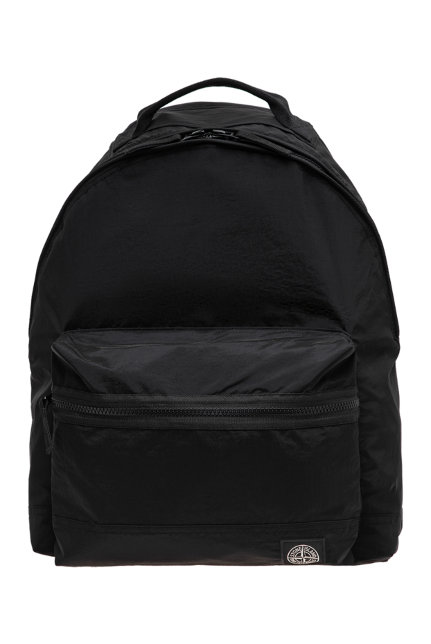 Stone Island black textile city backpack with a patch pocket 197750 - photo 1