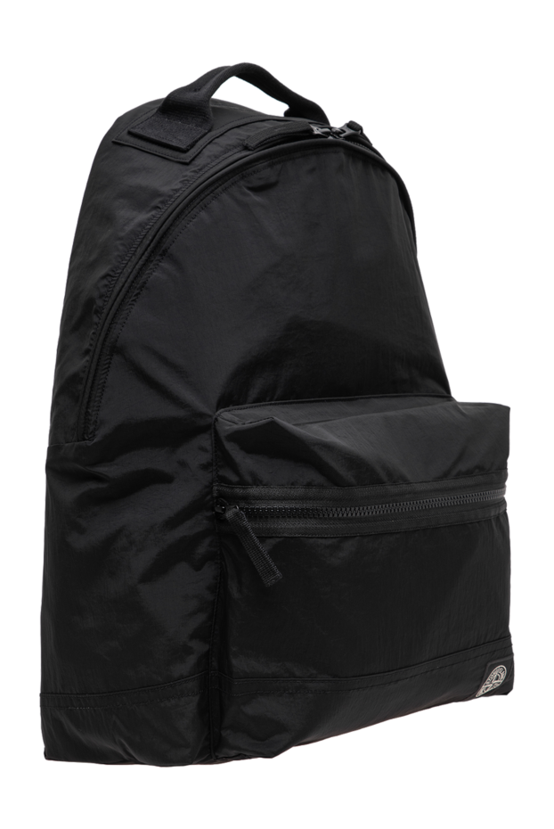 Stone Island black textile city backpack with a patch pocket 197750 - photo 3