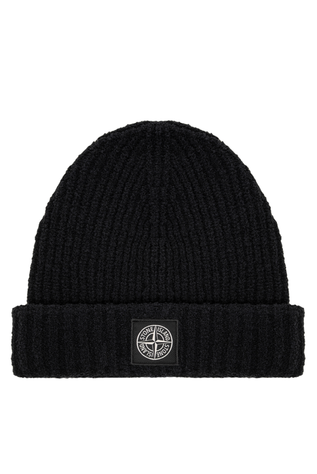 Stone Island knitted cotton beanie hat with textured pattern and compass patch 197753 - photo 1
