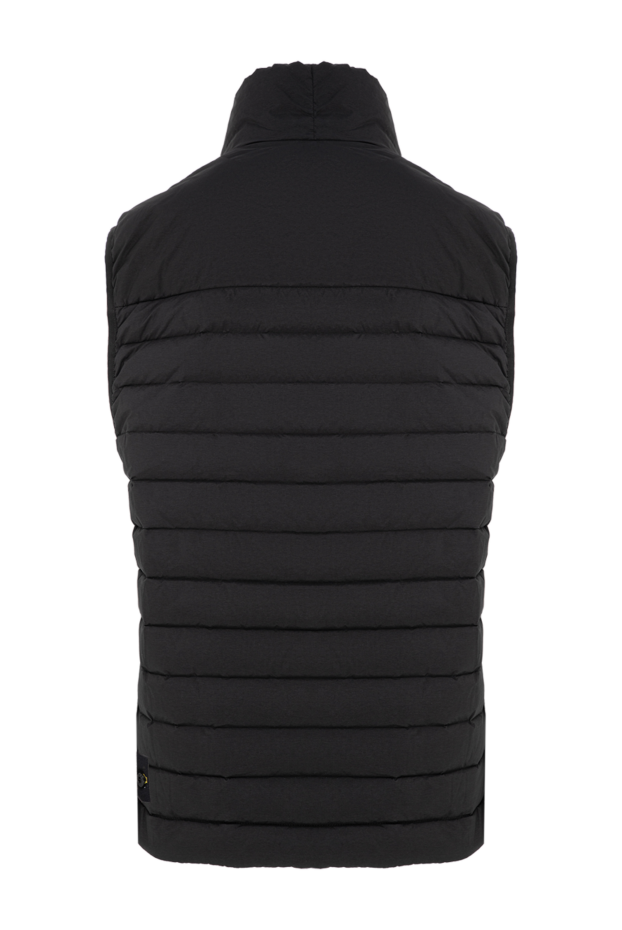 Stone Island men's black down vest with a combination quilting and a stand-up collar 197759 - photo 2