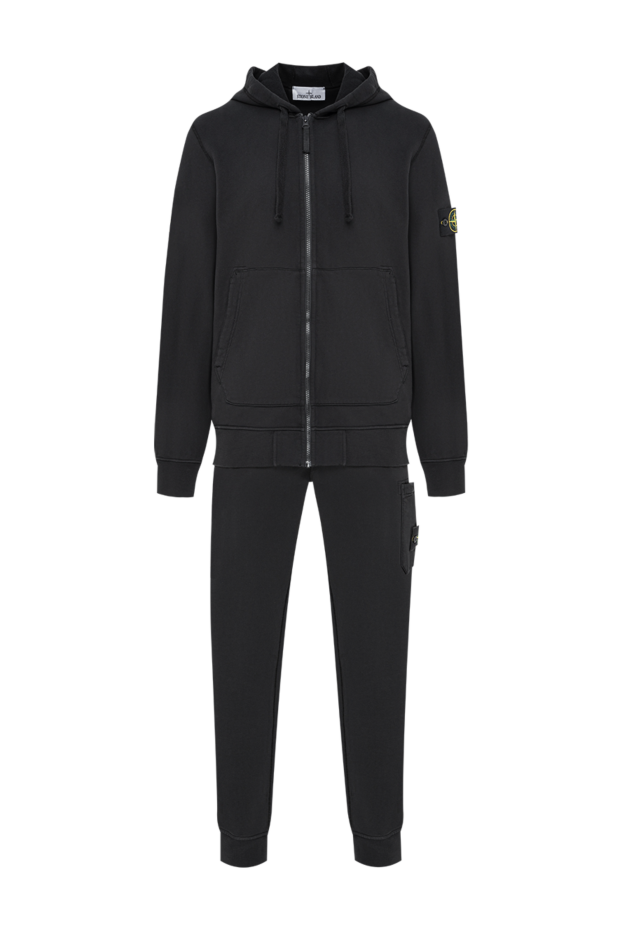 Stone Island black cotton suit with a hood and a metal zipper 197787 - photo 1