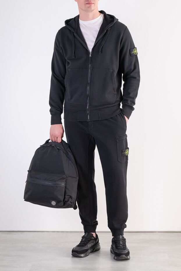 Stone Island black cotton suit with a hood and a metal zipper 197787 - photo 2