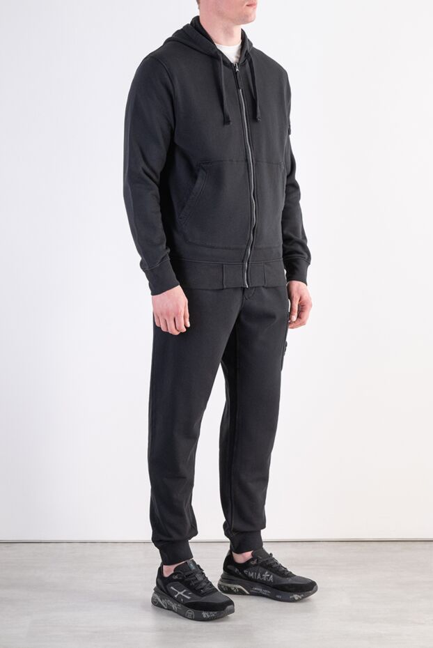 Stone Island black cotton suit with a hood and a metal zipper 197787 - photo 3