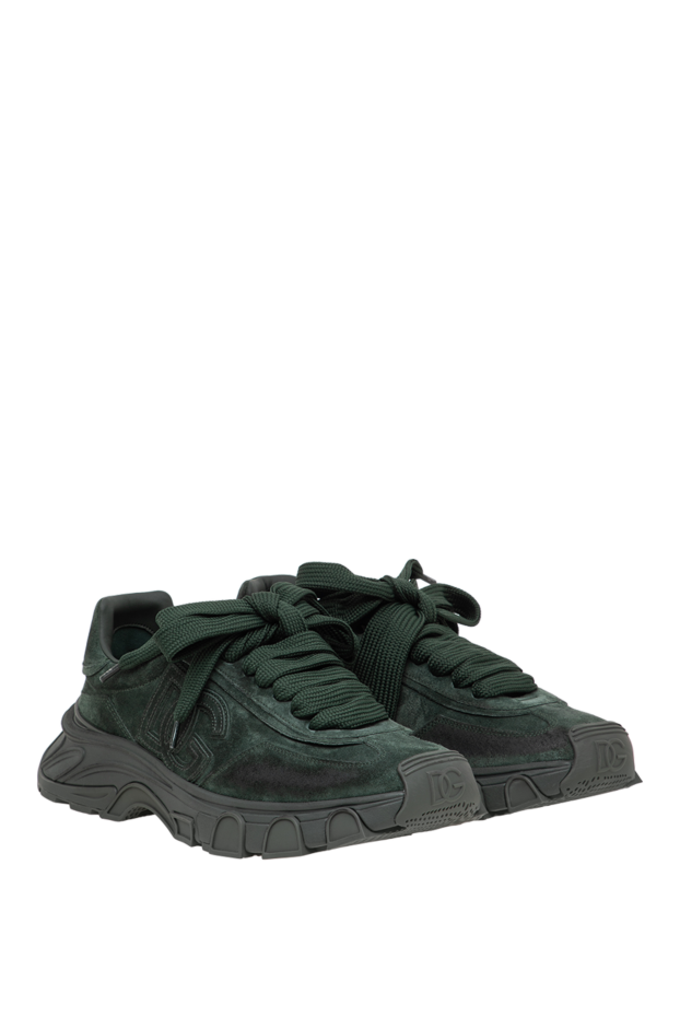 Dolce & Gabbana men's country road dark green suede sneakers 197816 - photo 3
