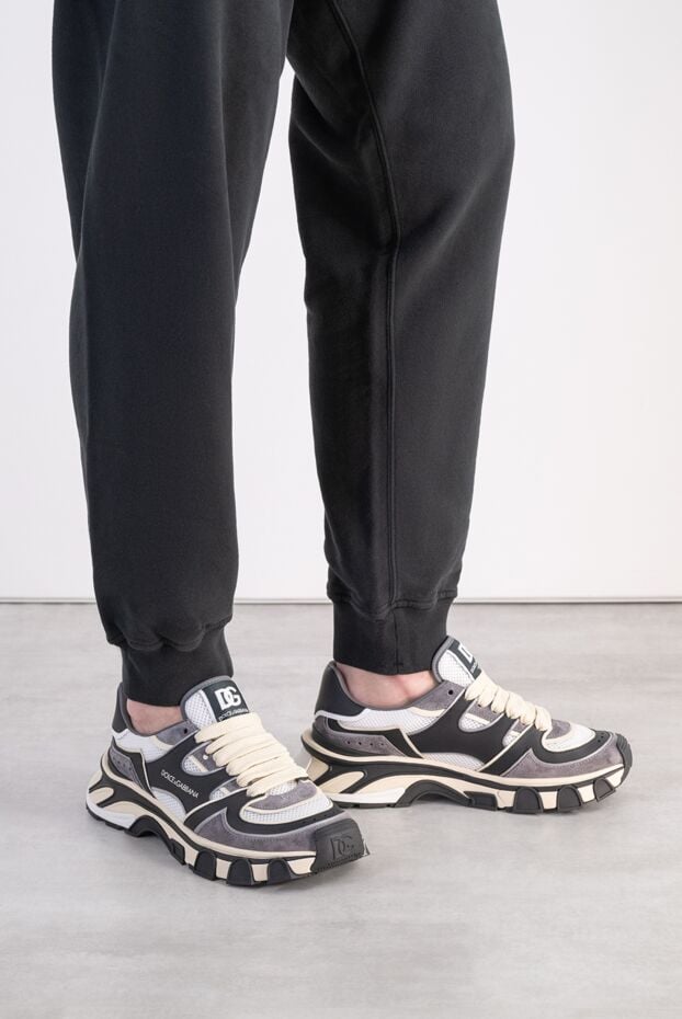 Dolce & Gabbana men's country road black and white combo sneakers 197817 - photo 2