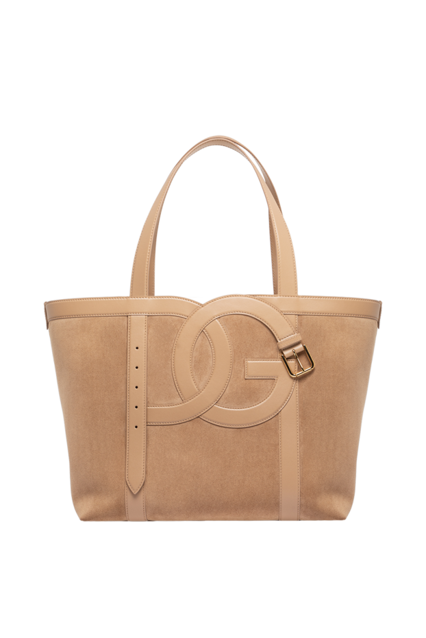 Dolce & Gabbana beige 3.5mm split and smooth calfskin shopper bag 197832 - photo 1