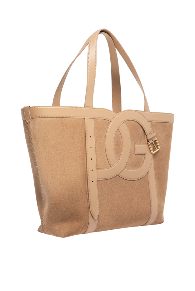 Dolce & Gabbana beige 3.5mm split and smooth calfskin shopper bag 197832 - photo 2