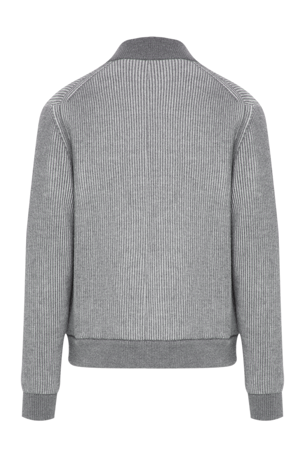 Moorer arena men's knitted bomber jacket in light gray 197846 - photo 3