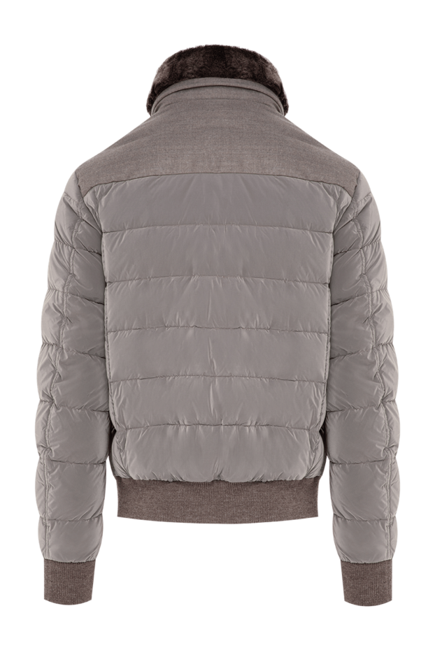 Moorer men's down-filled bomber jacket in a sophisticated grey-beige shade 197847 - photo 3