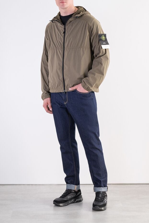 Stone Island a nylon windbreaker in the signature protective shade military gree 197871 - photo 2