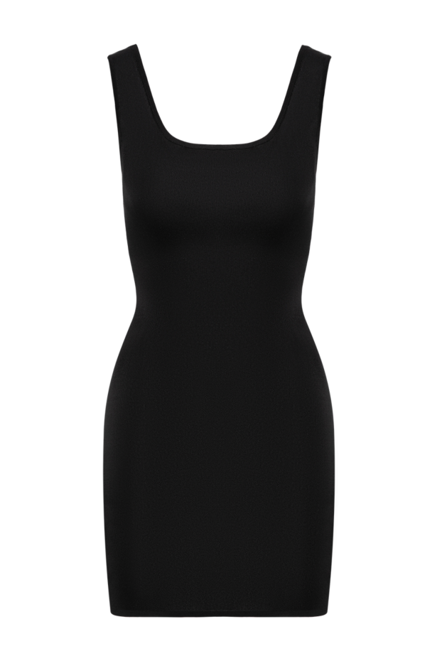 Saint Laurent short black knit tank dress with a square neckline 197874 - photo 1