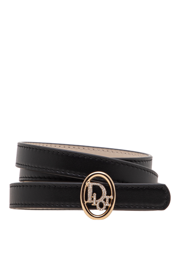 Dior oblique women's slim reversible belt with crystal pave 197901 - photo 1